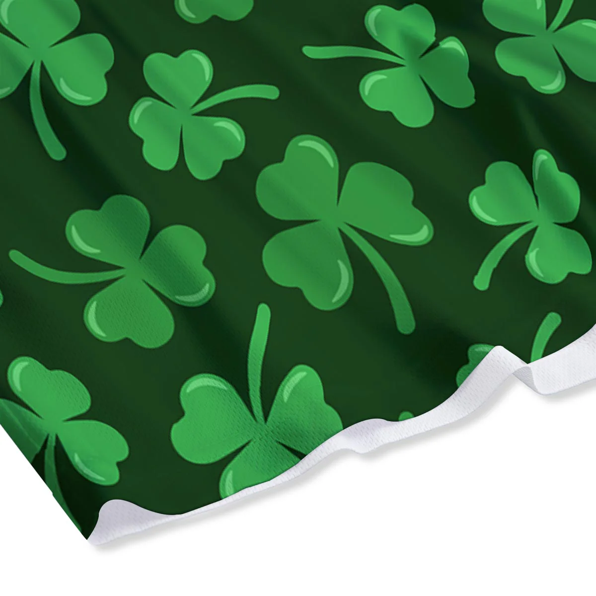 Shamrock St. Patrick's Day Print Pattern Mesh Shorts - Image 4