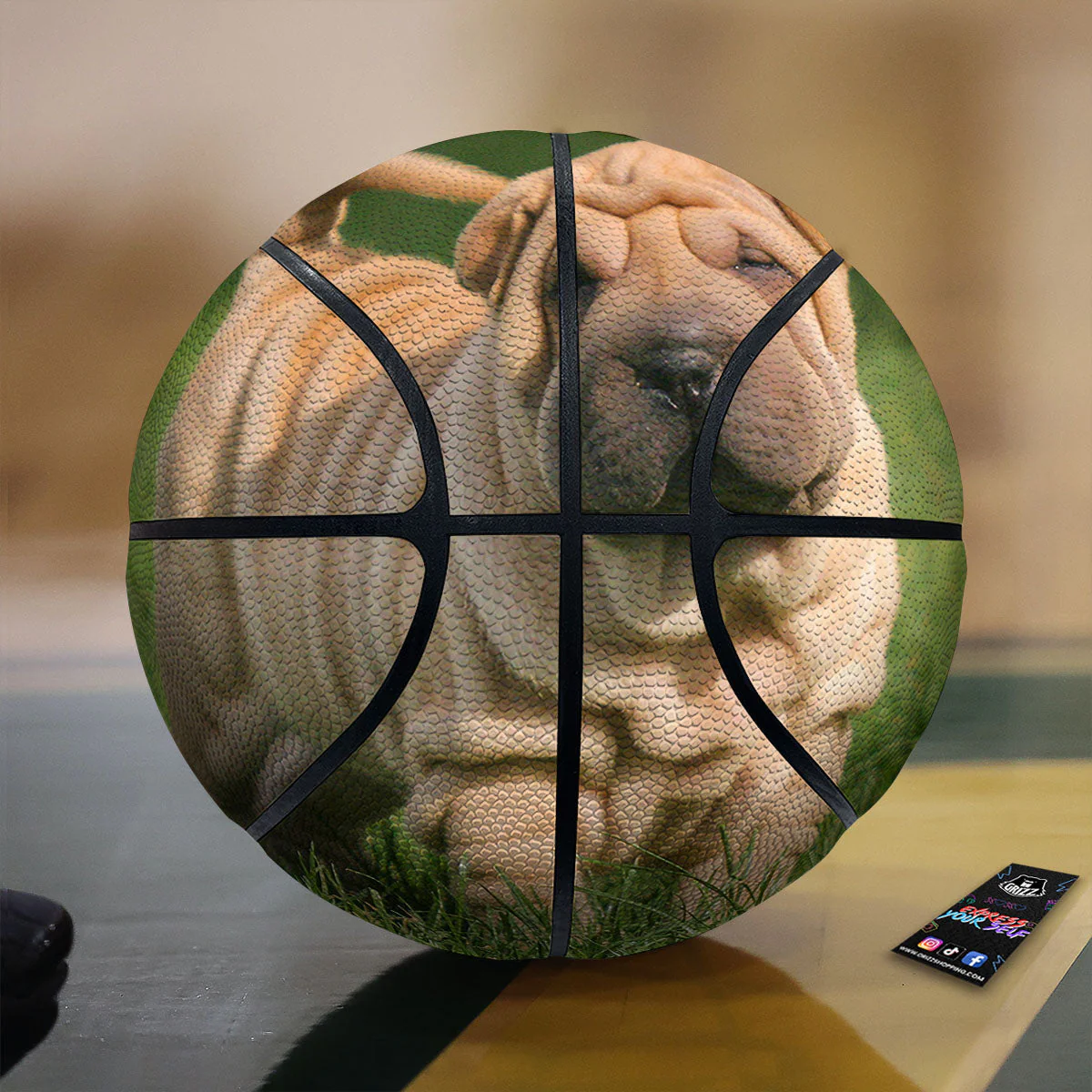 Shar Pei Vintage Print Basketball