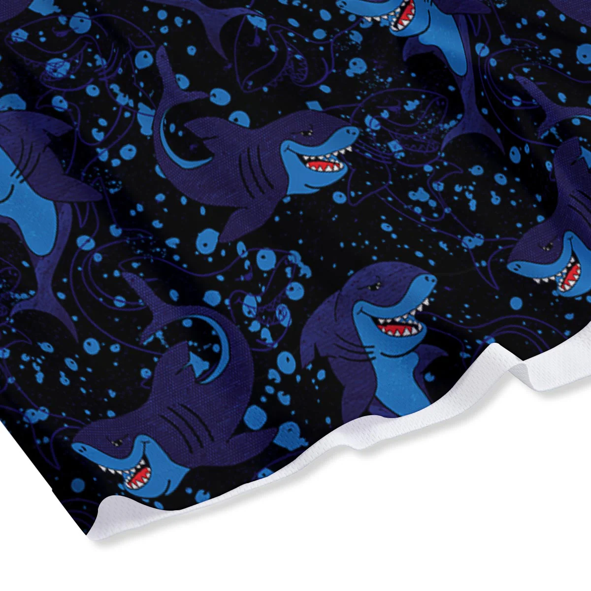 Shark Smiley Print Pattern Mesh Shorts - Image 4