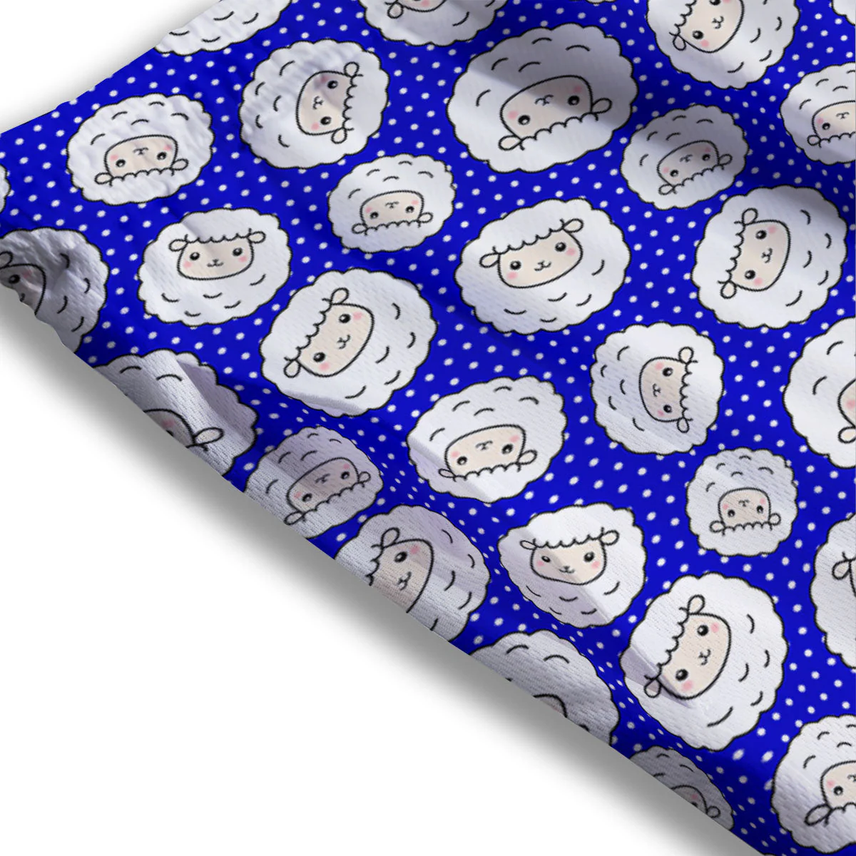 Sheep Cartoon Print Pattern Mesh Shorts - Image 3