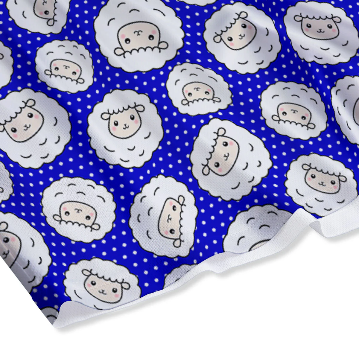 Sheep Cartoon Print Pattern Mesh Shorts - Image 4