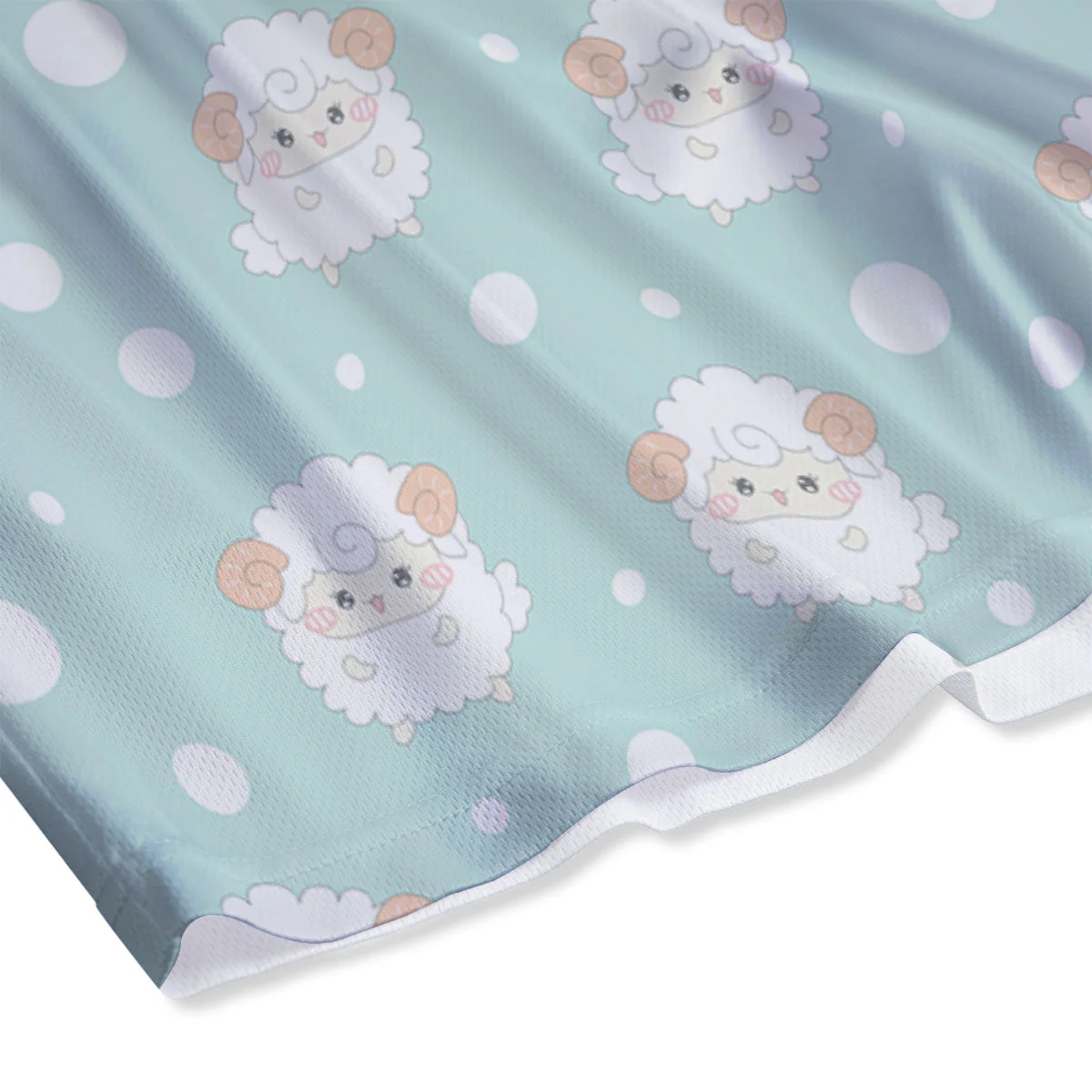 Sheep Kawaii Print Pattern Mesh Shorts - Image 4