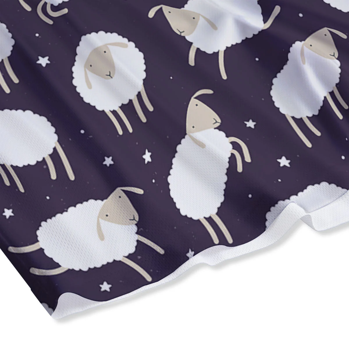 Sheep Print Pattern Mesh Shorts - Image 4