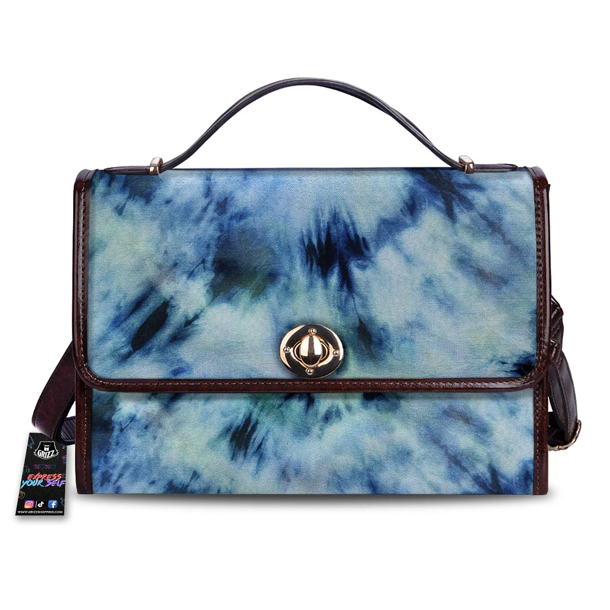 Shibori Tie Dye Print Women's Satchel Bag