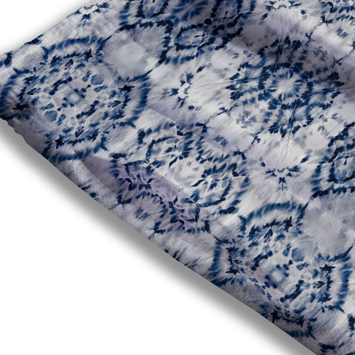 Shibori Watercolor Print Pattern Mesh Shorts - Image 3