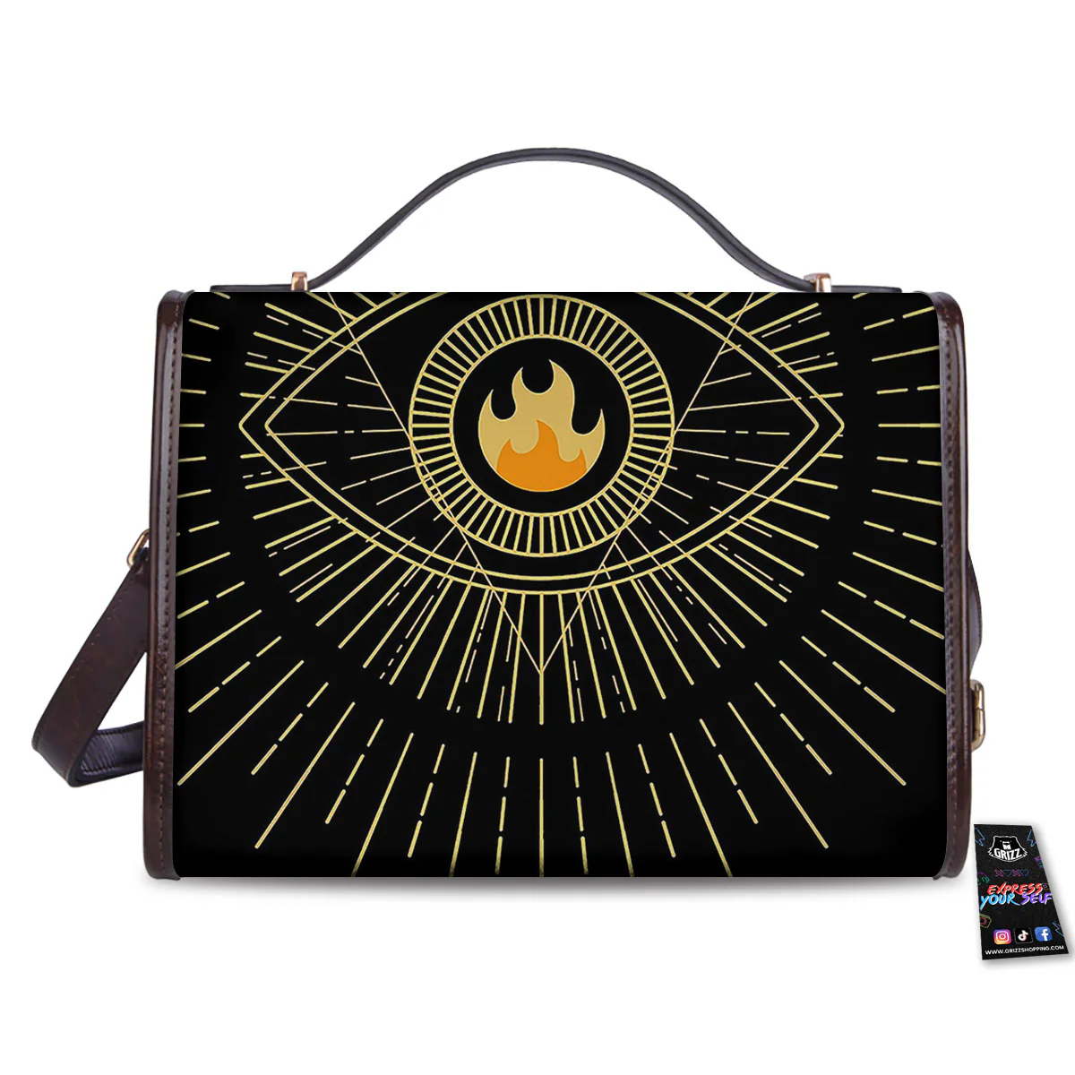 Sight Masonic Eye Print Women's Satchel Bag - Image 2