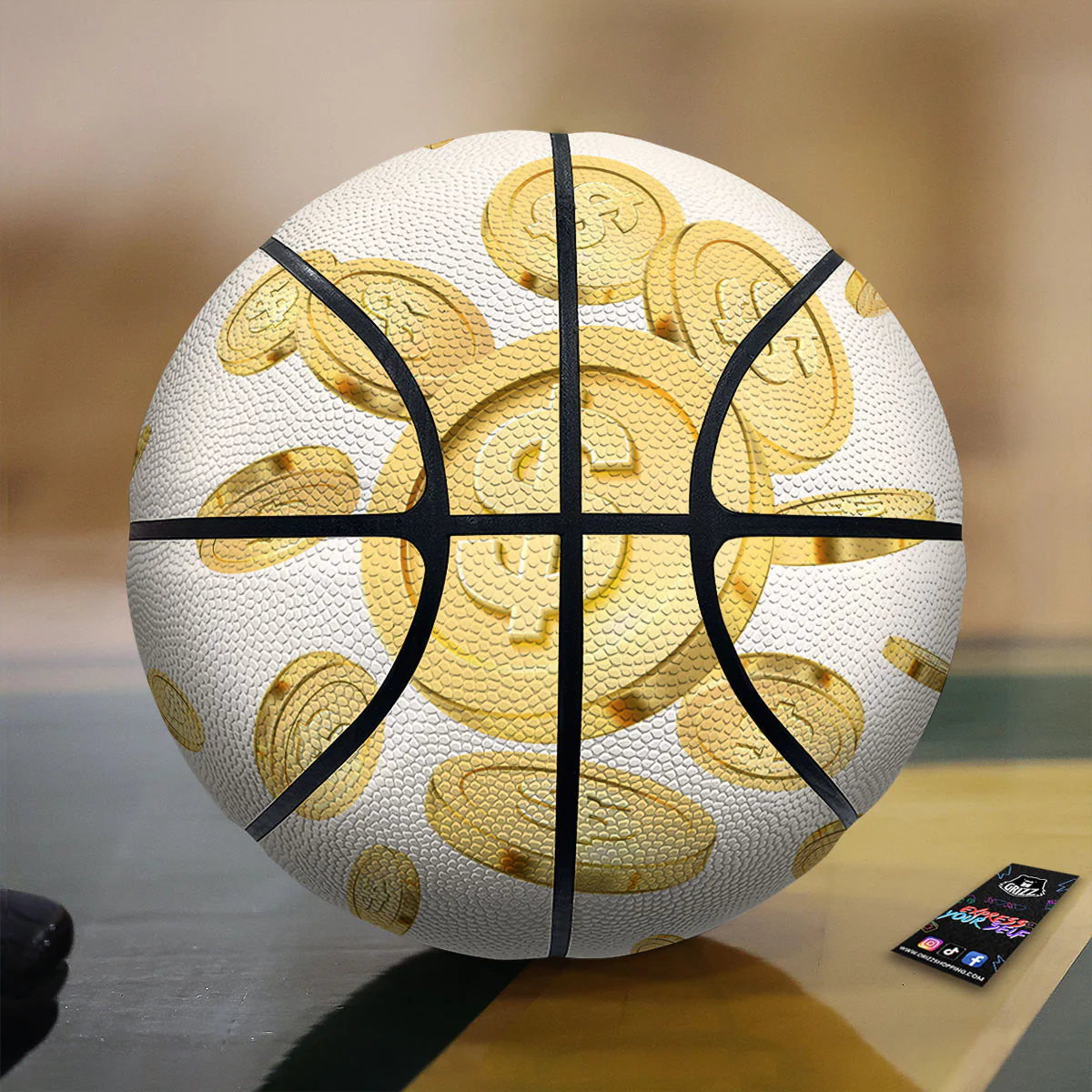 Sign Explosion Golden Dollar Print Basketball