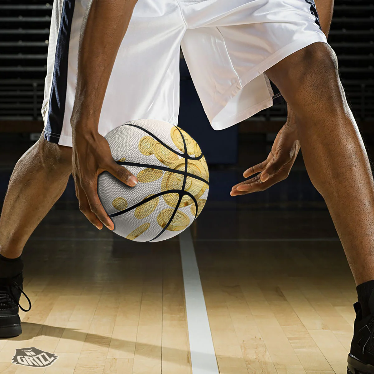 Sign Explosion Golden Dollar Print Basketball - Image 3
