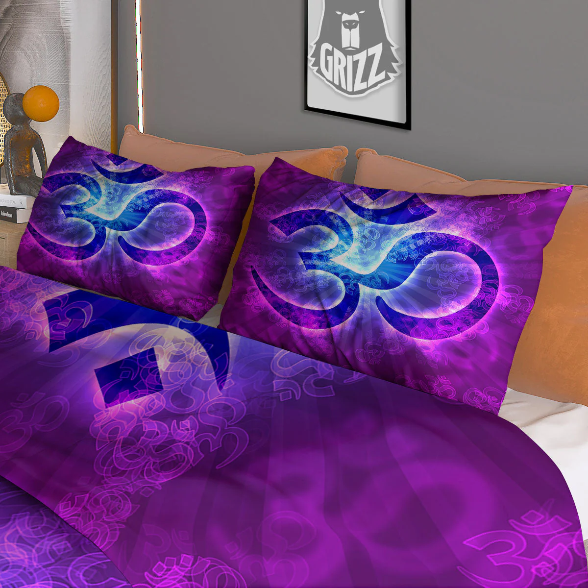 Sign Om Indian Print Duvet Cover Bedding Set - Image 3