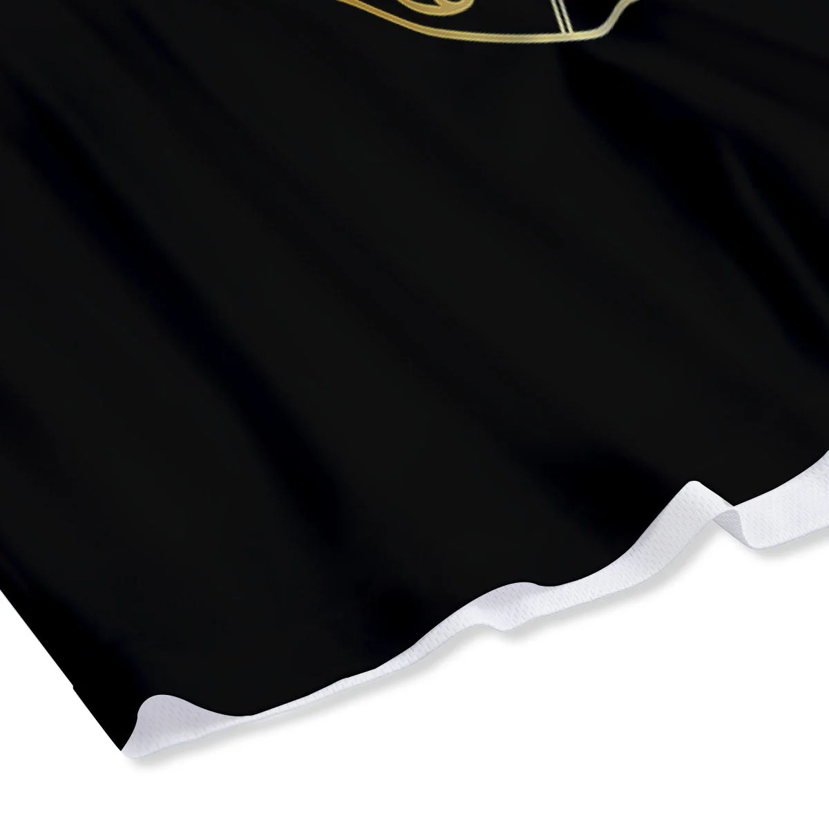 Sign Sagittarius Gold Print Mesh Shorts - Image 4