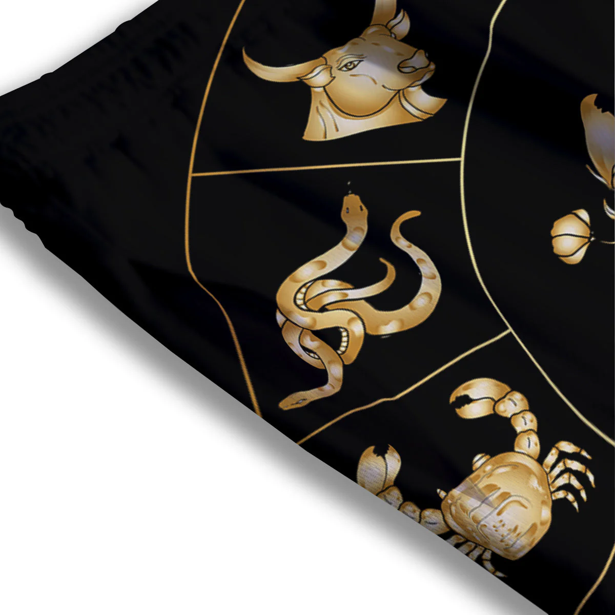 Signs Astrological And Cancer Print Mesh Shorts - Image 3
