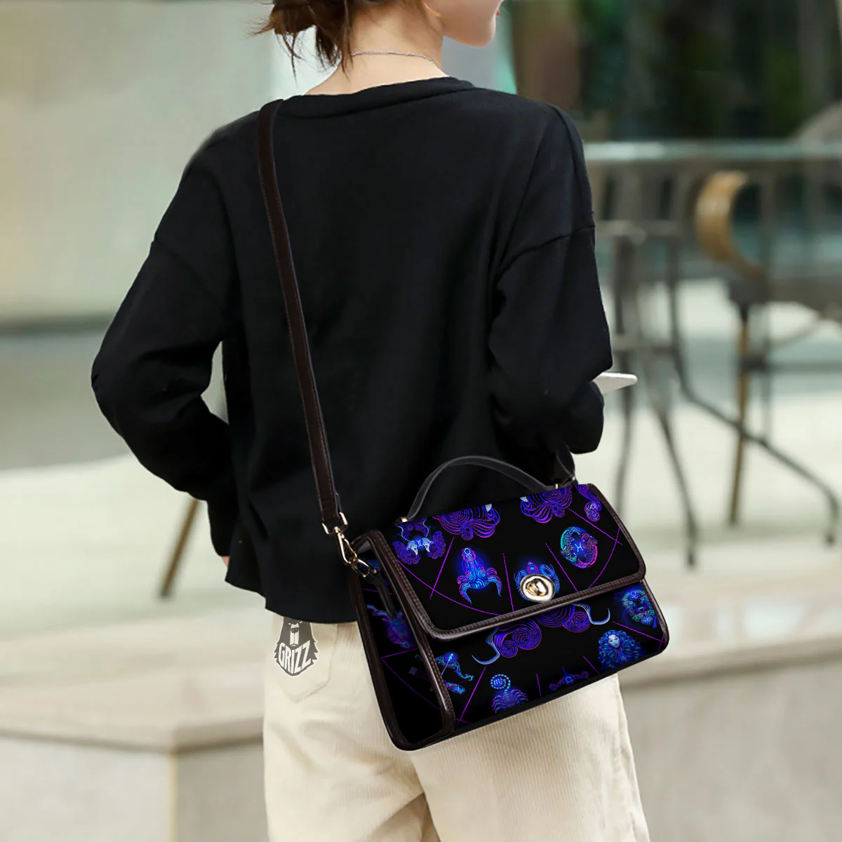 Signs Astrological And Virgo Print Women's Satchel Bag - Image 3