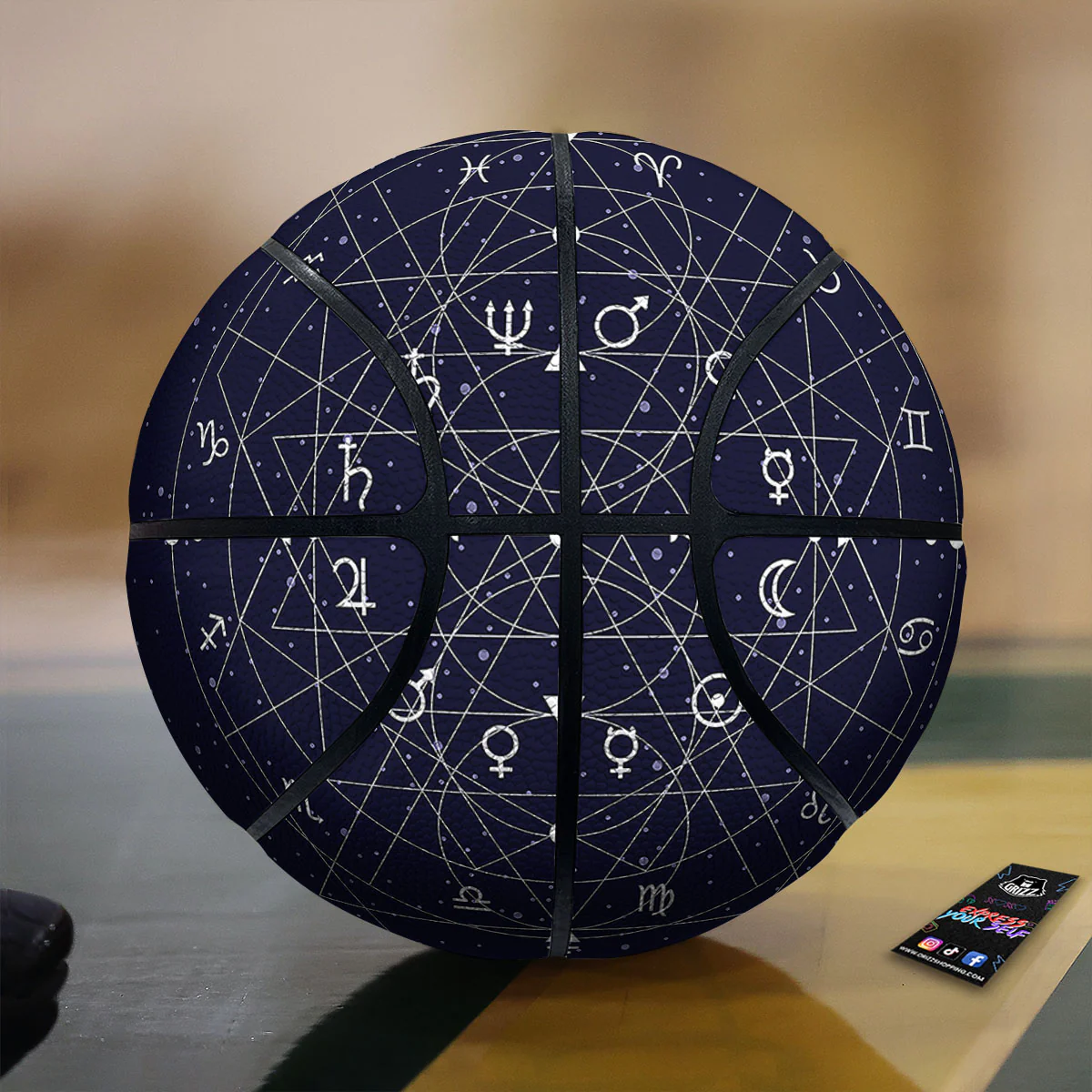 Signs Geometric Zodiac Print Basketball