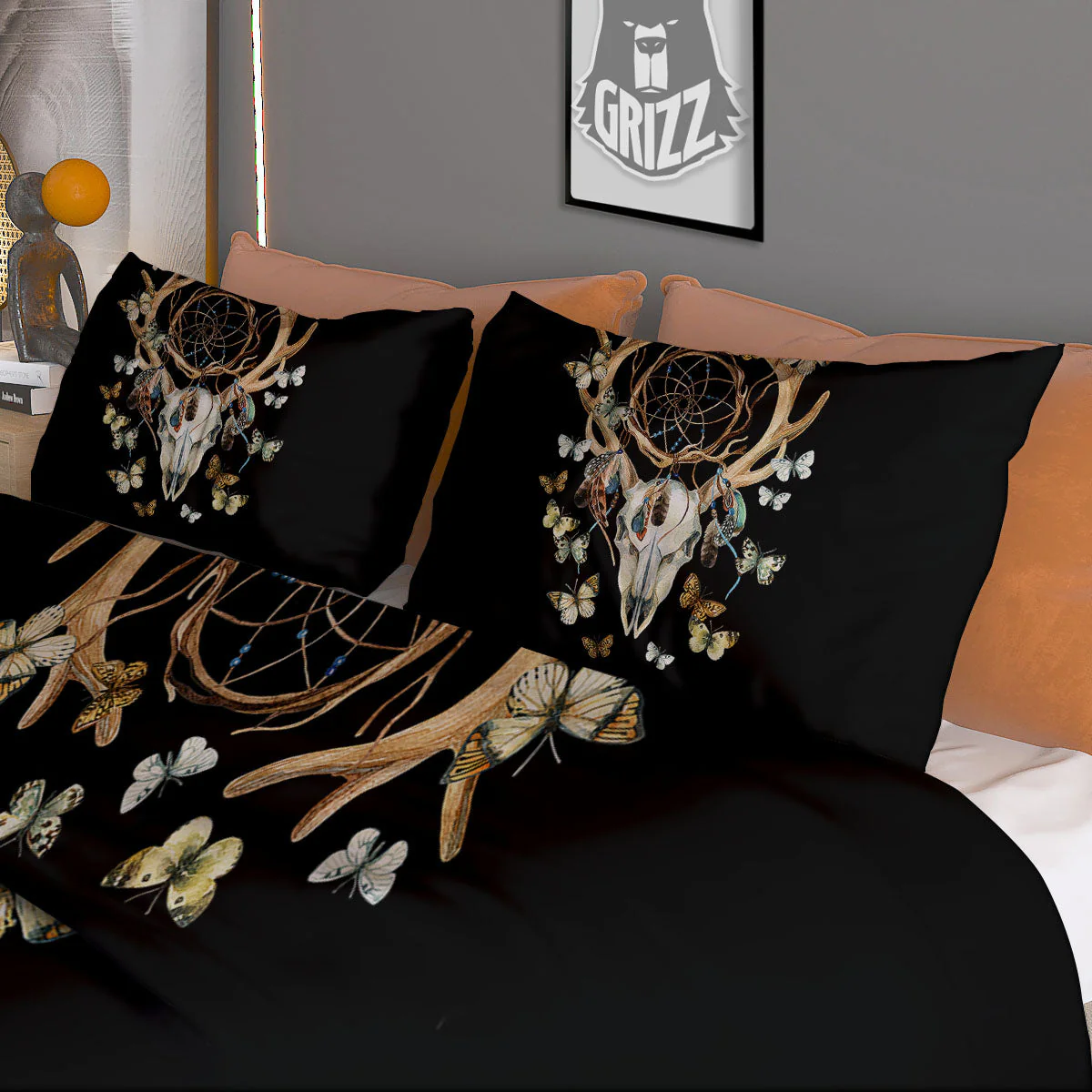 Skull Dreamcatcher Deer Print Duvet Cover Bedding Set - Image 3