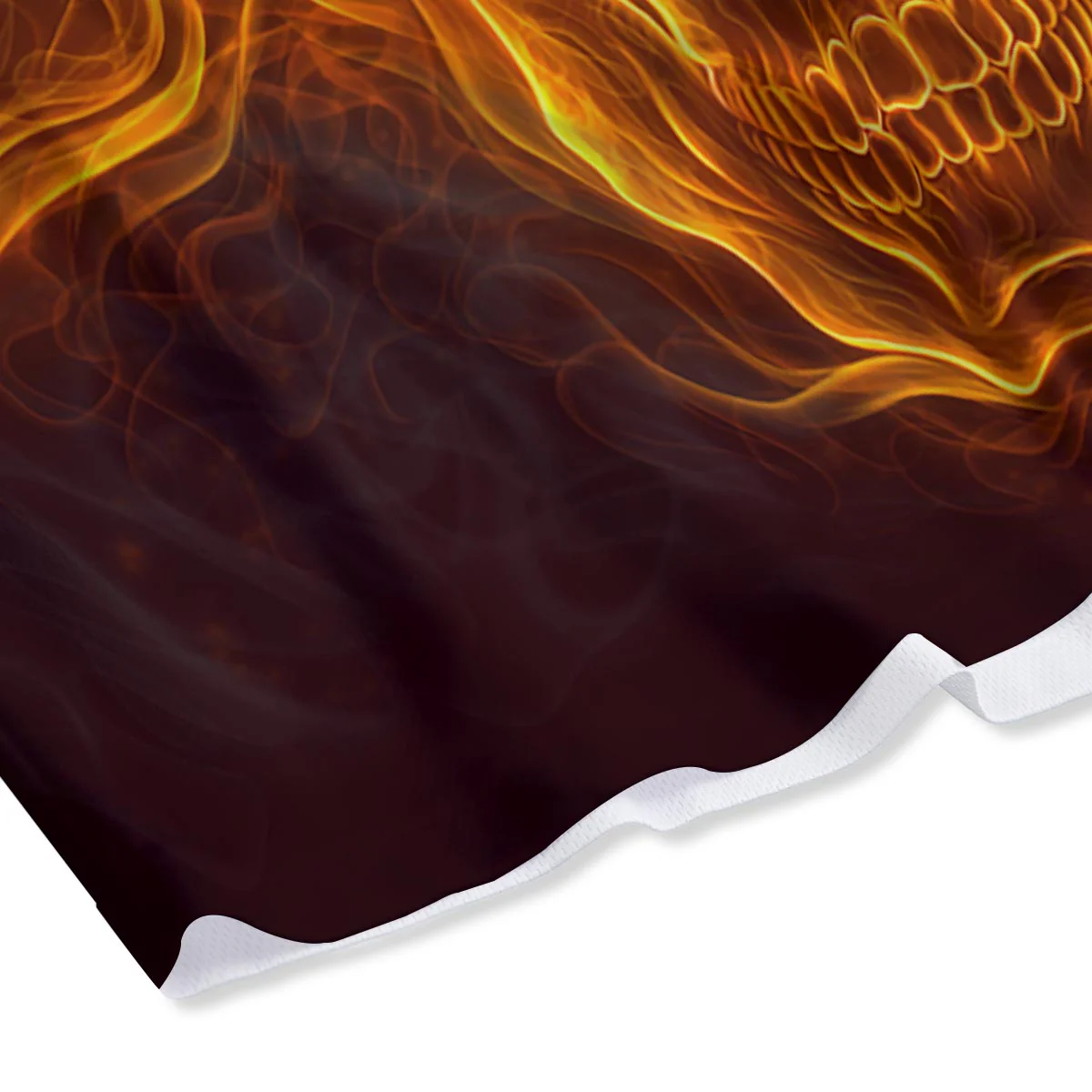 Skull Three Flaming Print Mesh Shorts - Image 4