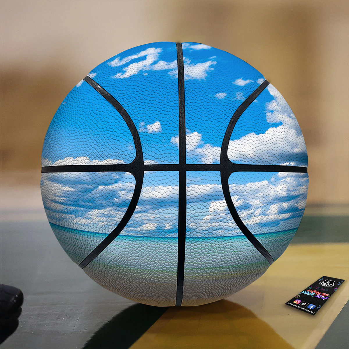 Sky And Sea Print Basketball