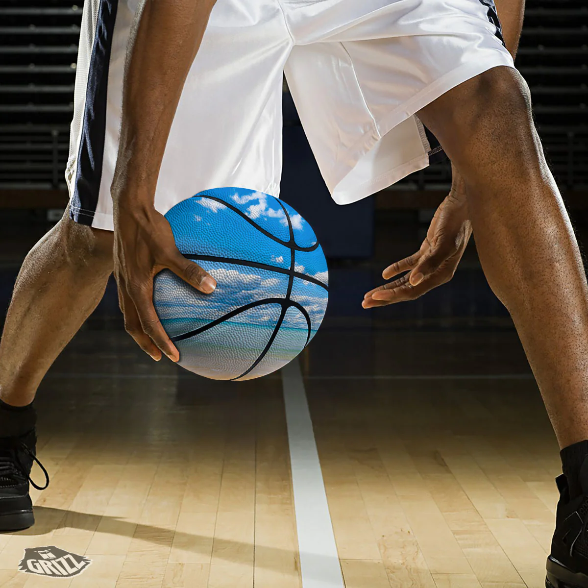 Sky And Sea Print Basketball - Image 3