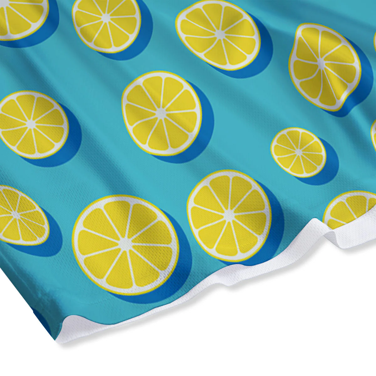 Slices Lemon Print Pattern Mesh Shorts - Image 4