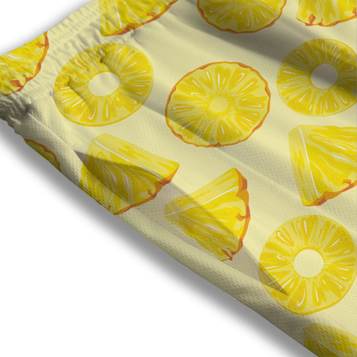 Slices Pineapple Print Pattern Mesh Shorts - Image 3