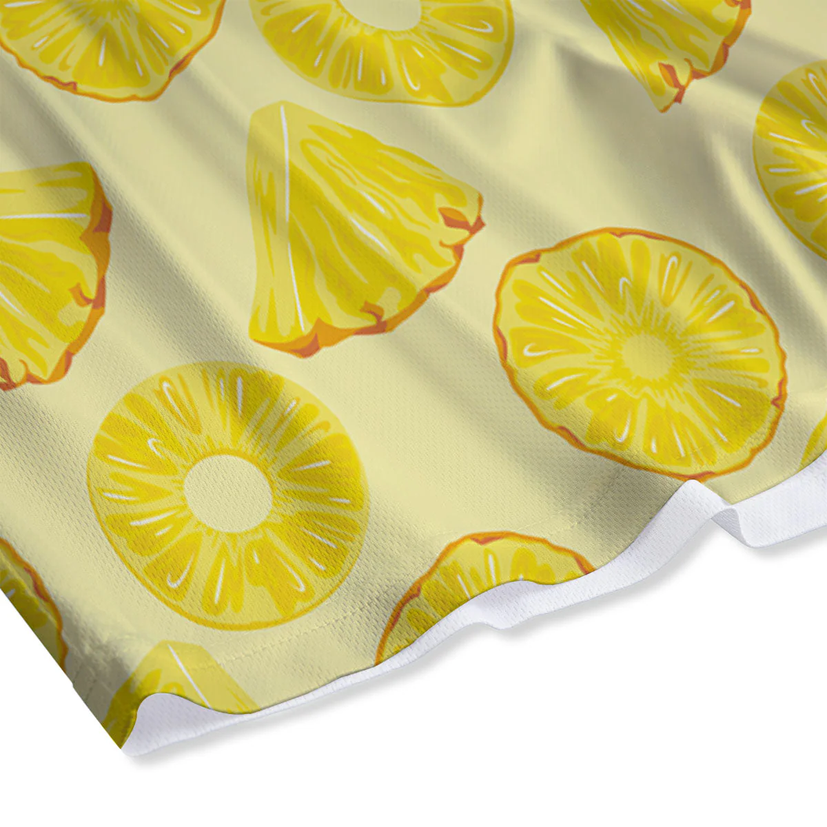 Slices Pineapple Print Pattern Mesh Shorts - Image 4