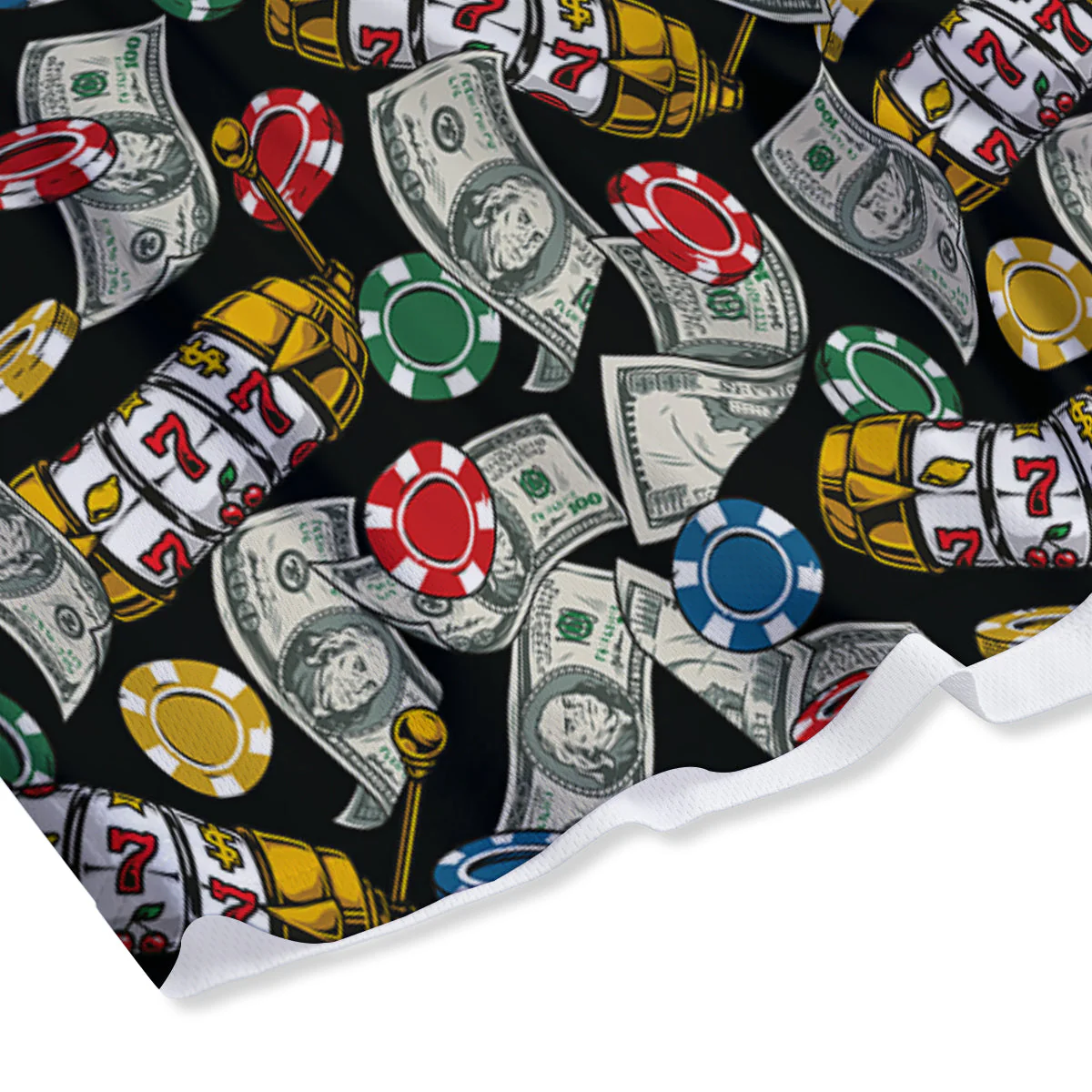 Slot Machines Casino Print Pattern Mesh Shorts - Image 4