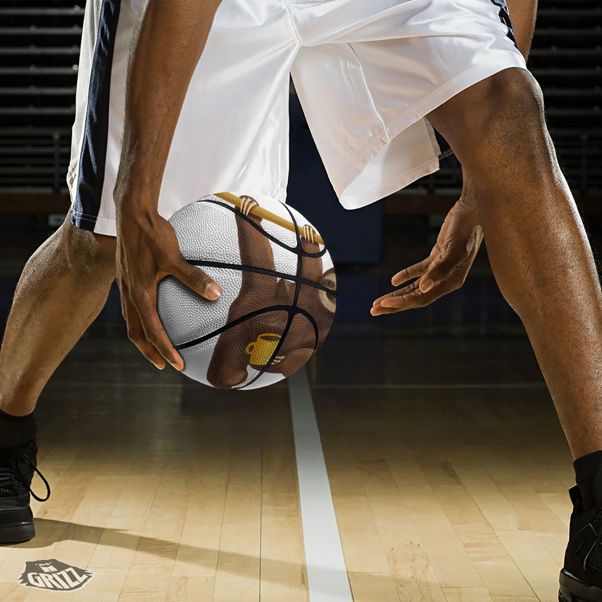 Sloth Happy Print Basketball - Image 3