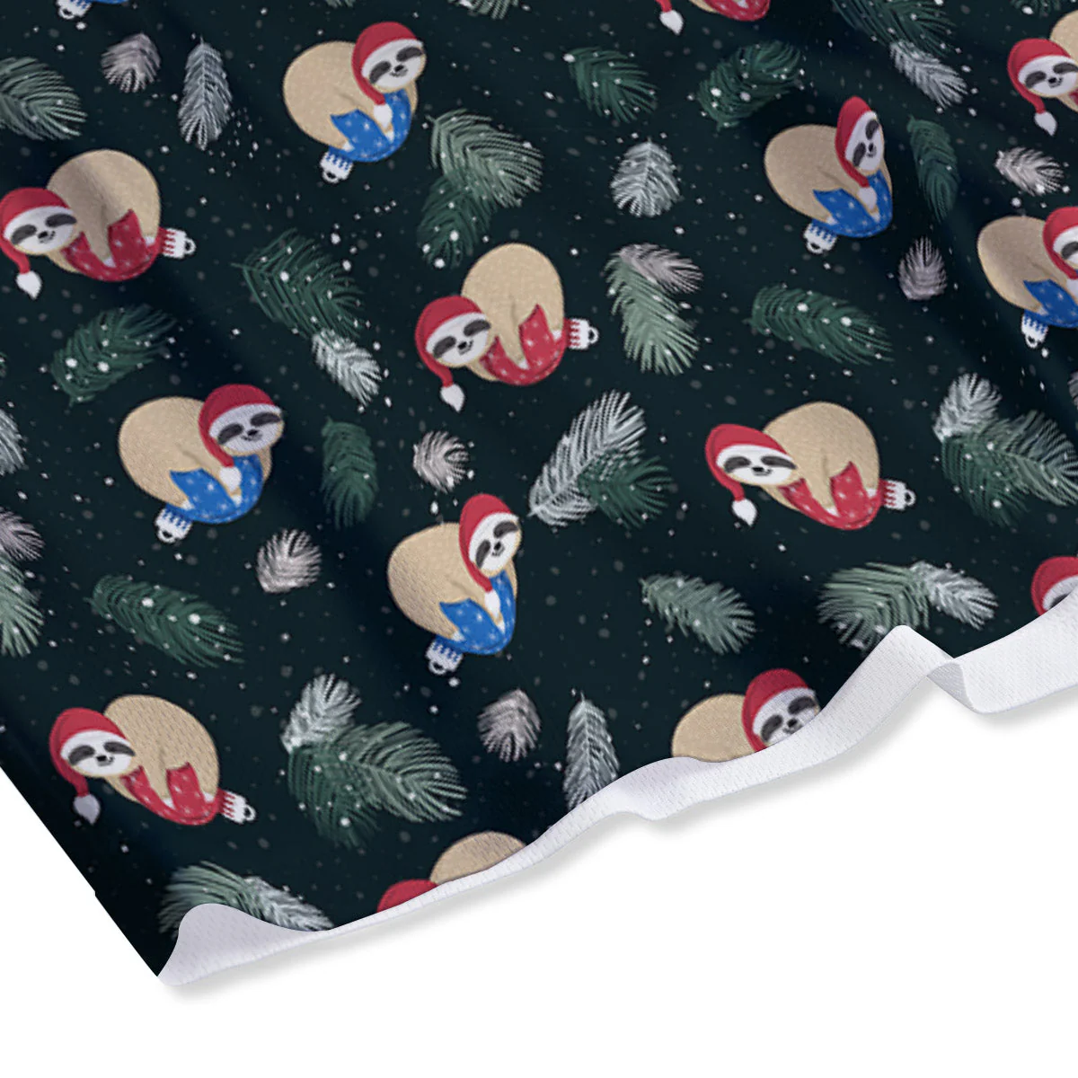Sloths Sleeping Christmas Print Pattern Mesh Shorts - Image 4