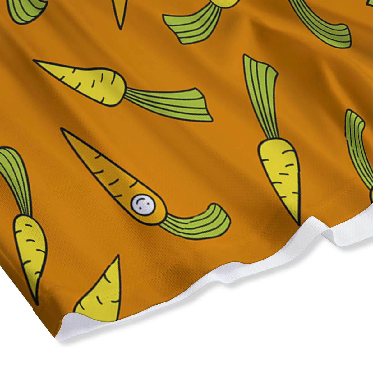 Smiley Carrot Print Pattern Mesh Shorts - Image 4