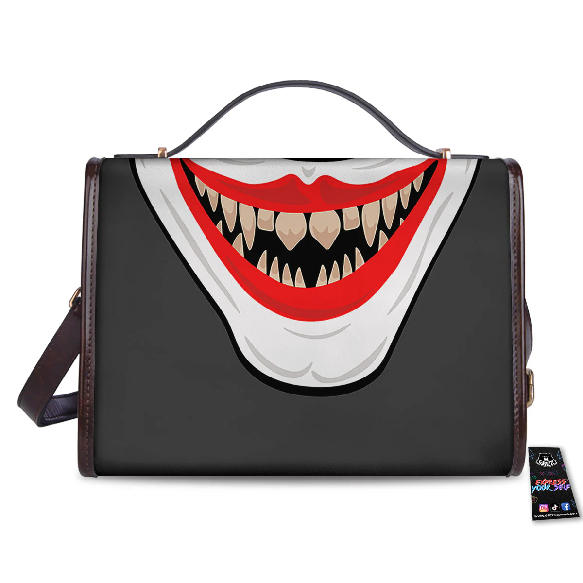 Smiling Clown Halloween Print Women's Satchel Bag - Image 2