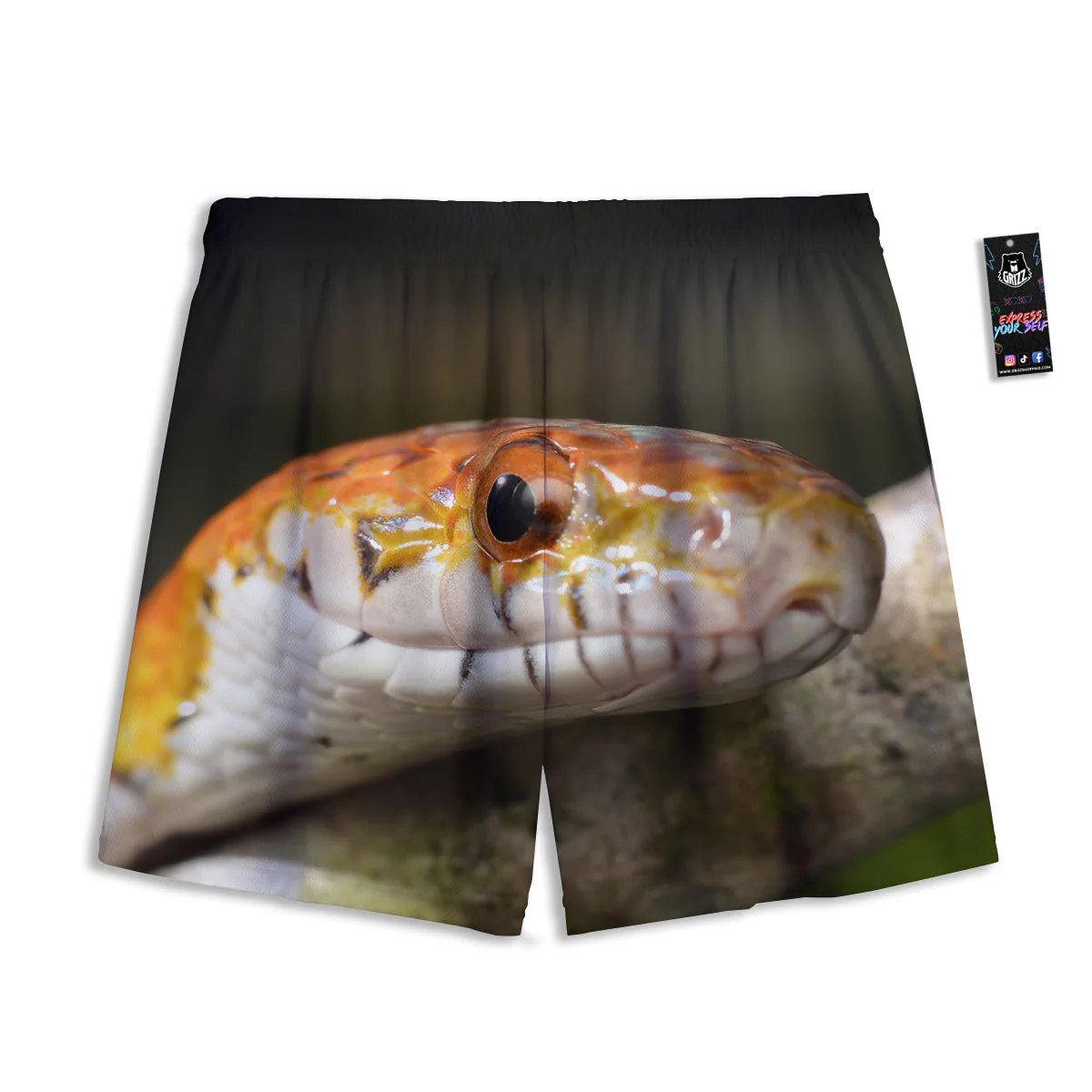 Snake Corn Print Mesh Shorts - Image 2