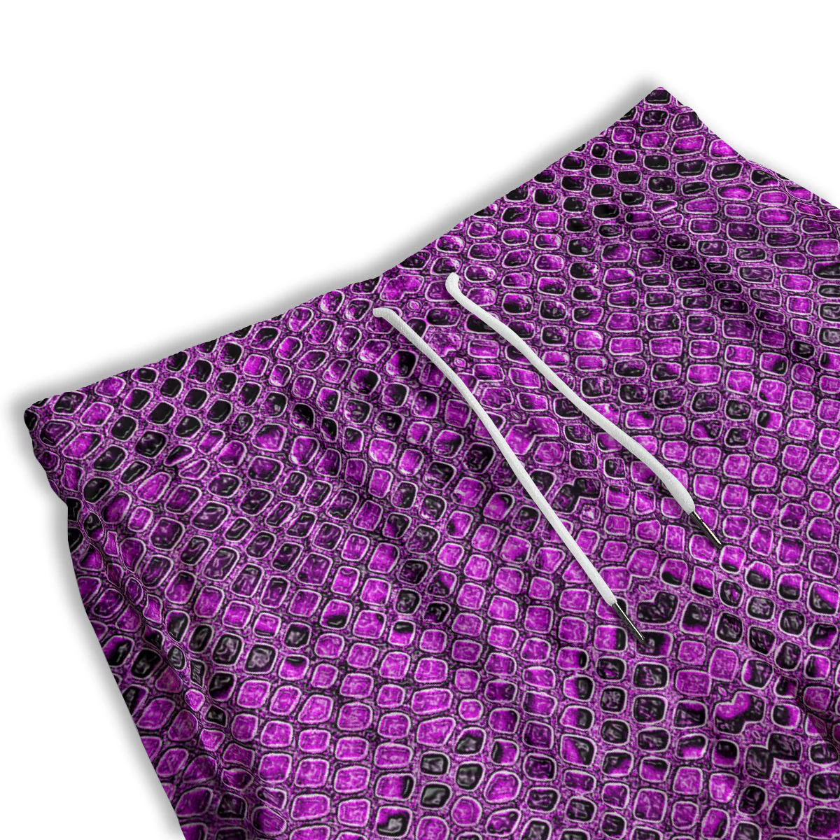 Snake Skin Purple Print Men's Athletic Shorts - Image 3