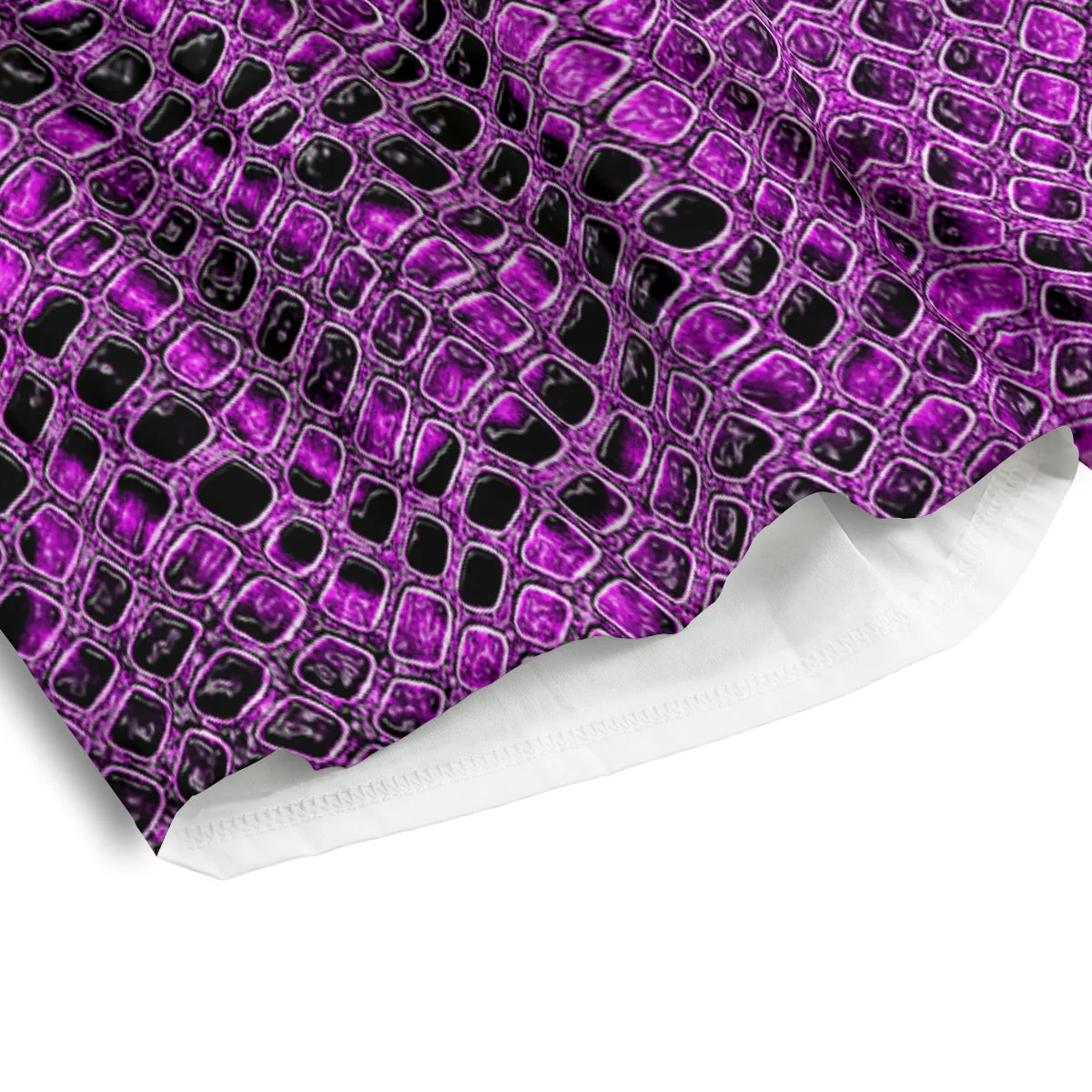 Snake Skin Purple Print Men's Athletic Shorts - Image 4