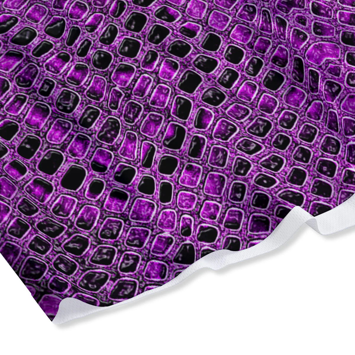 Snake Skin Purple Print Mesh Shorts - Image 4