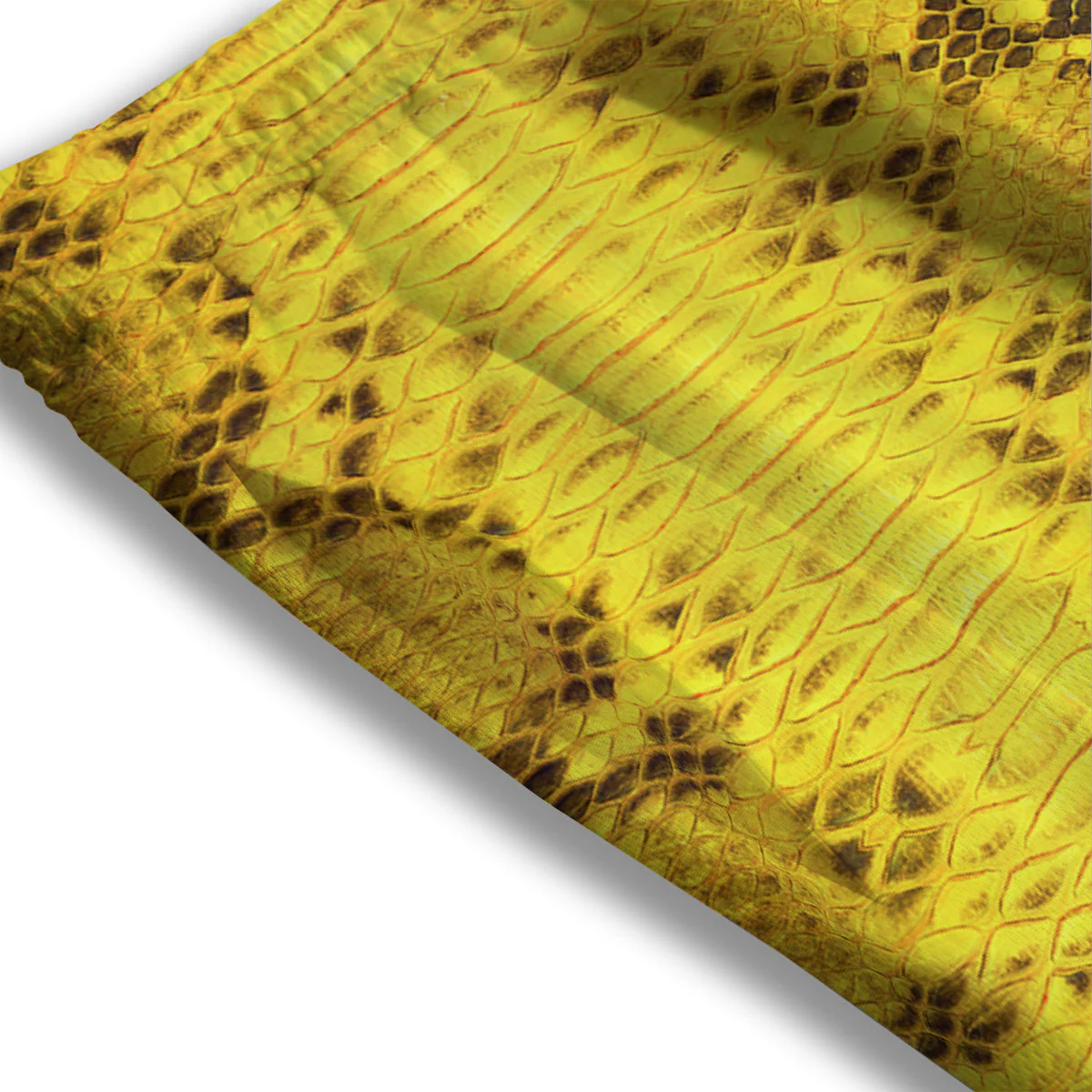 Snake Skin Yellow Print Mesh Shorts - Image 3