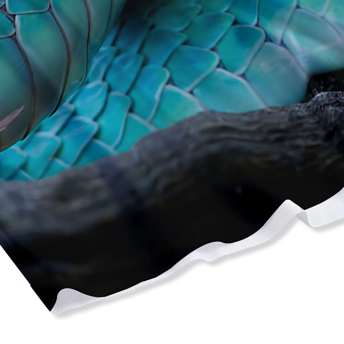 Snake Turquoise Print Mesh Shorts - Image 4