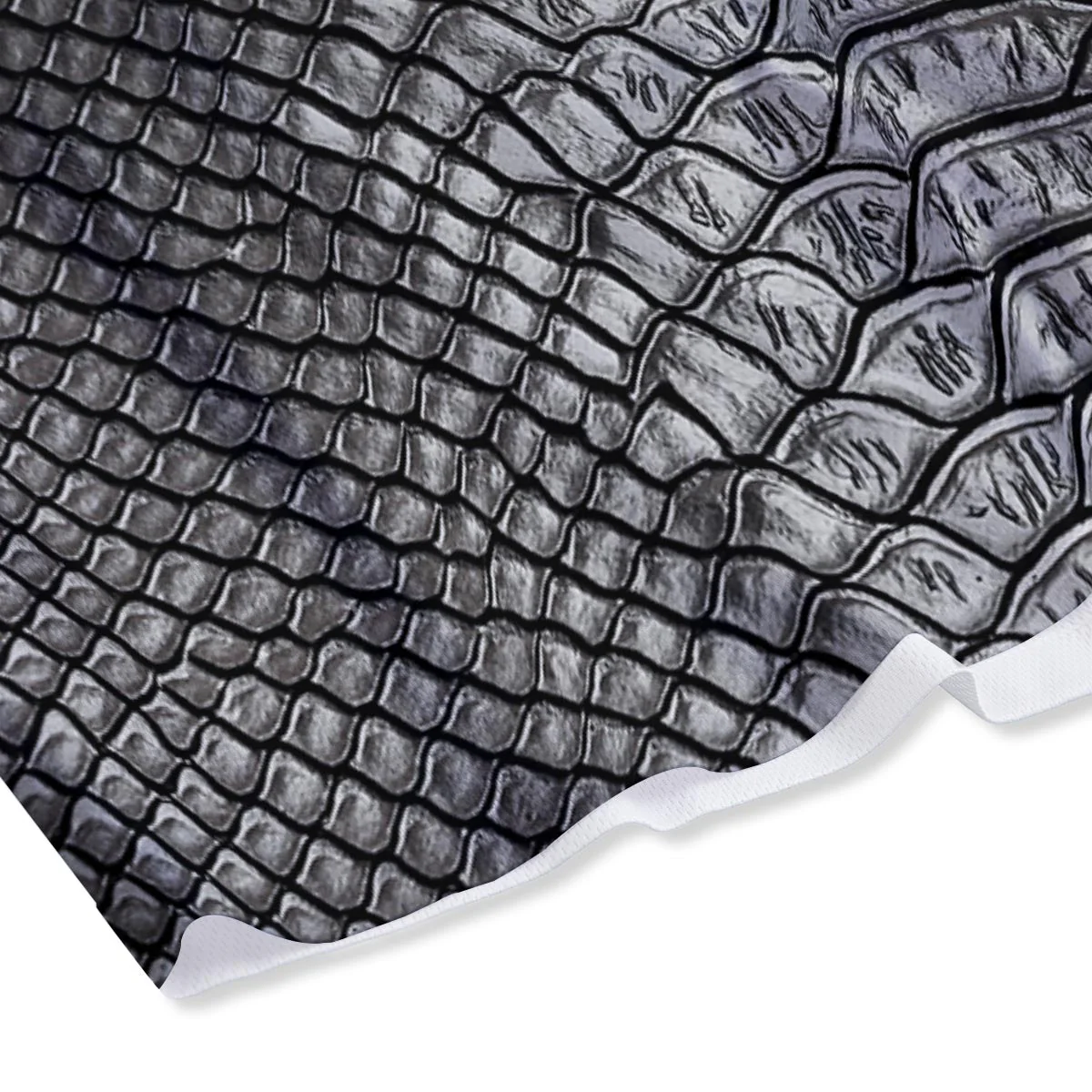 Snakeskin Black And Tan Print Pattern Mesh Shorts - Image 4