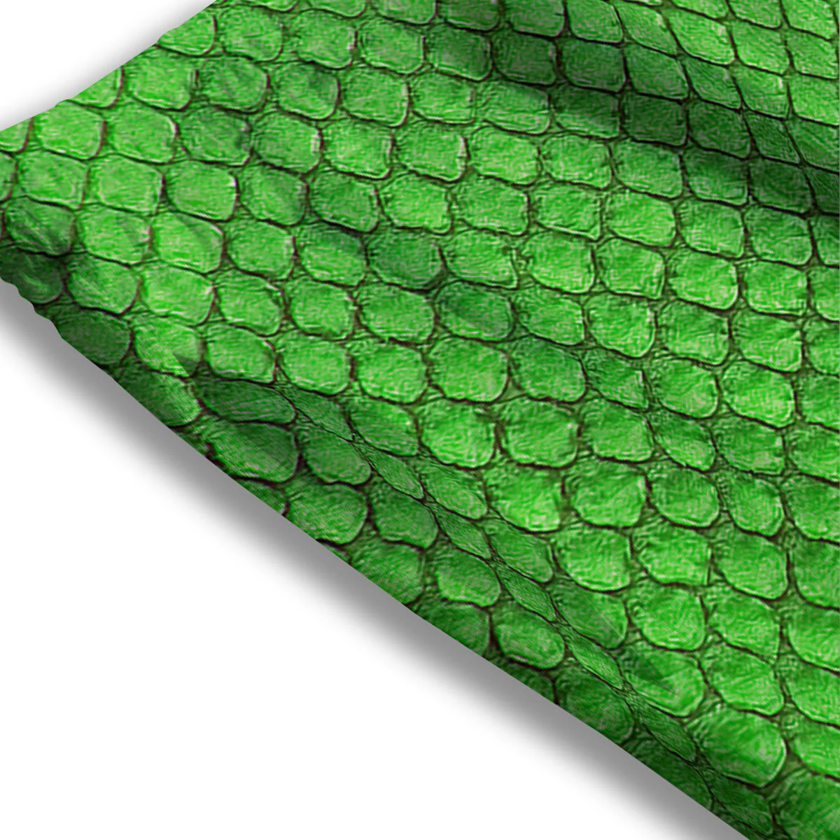 Snakeskin Python Green Print Mesh Shorts - Image 3