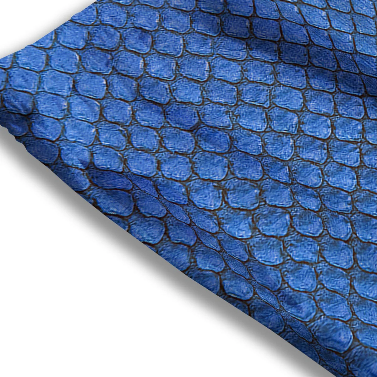 Snakeskin Steel Blue Print Mesh Shorts - Image 3