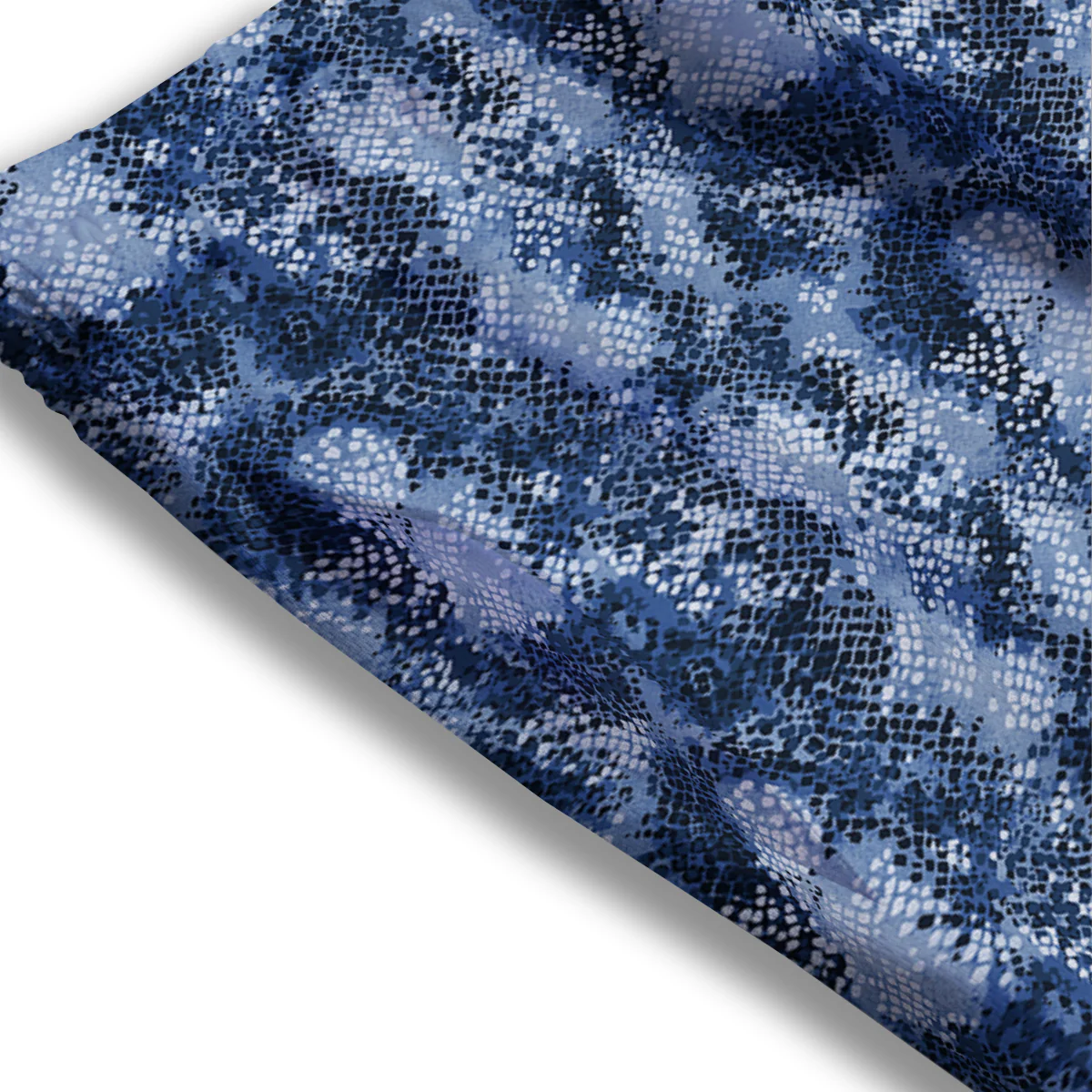 Snakeskin Watercolor Print Pattern Mesh Shorts - Image 3