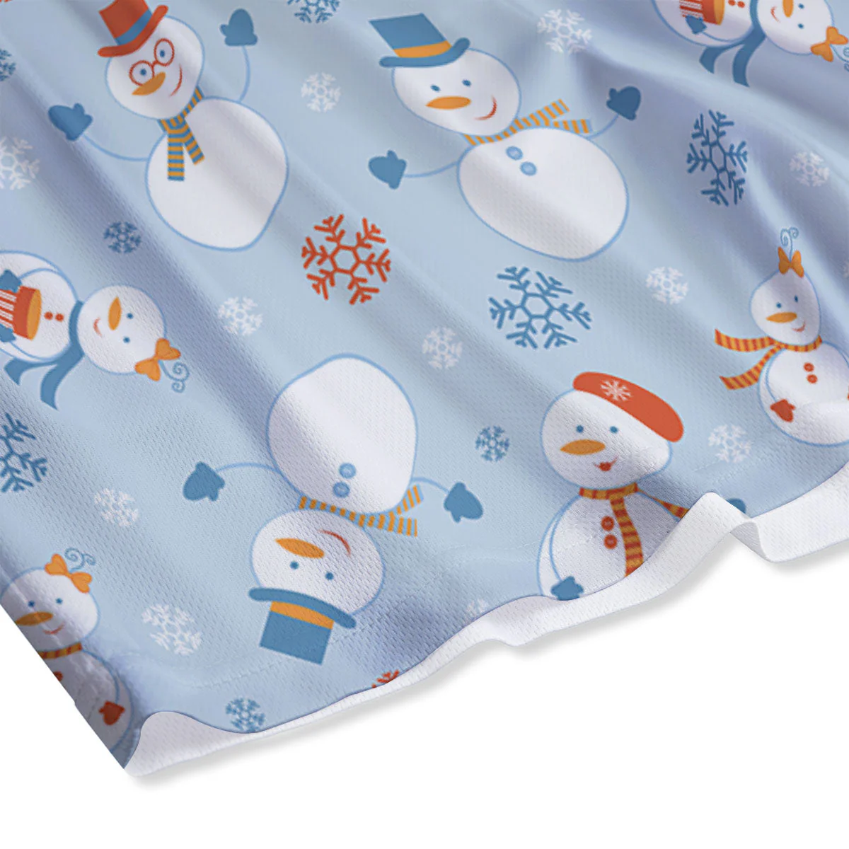 Snowman Holiday Print Pattern Mesh Shorts - Image 4