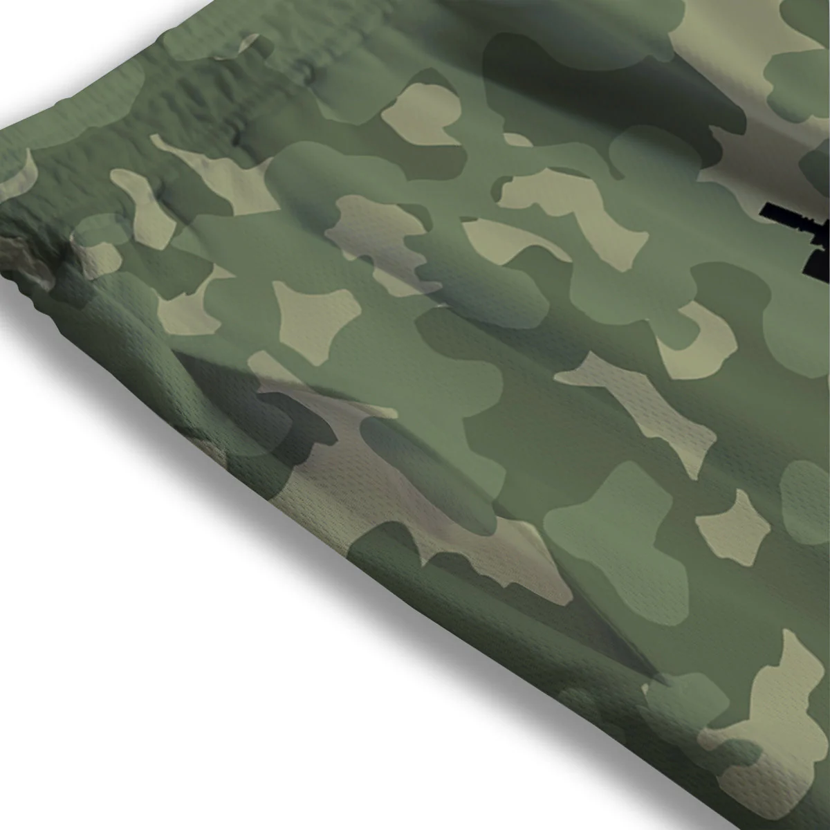 Soldiers And Camouflage Print Mesh Shorts - Image 3