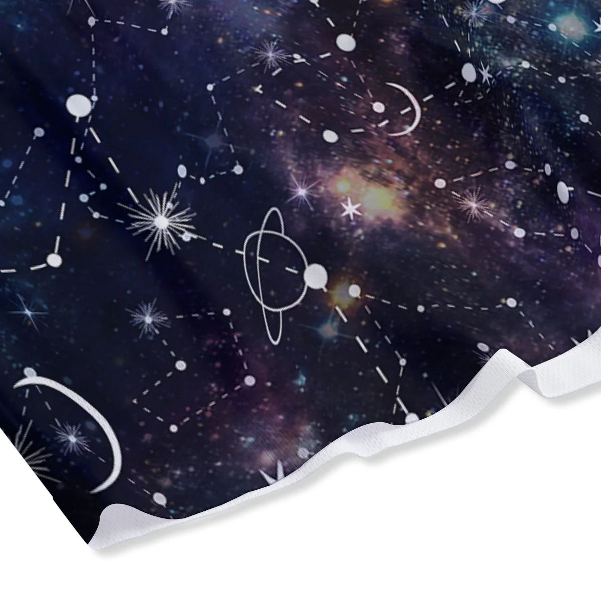 Space Constellation Galaxy Print Mesh Shorts - Image 4