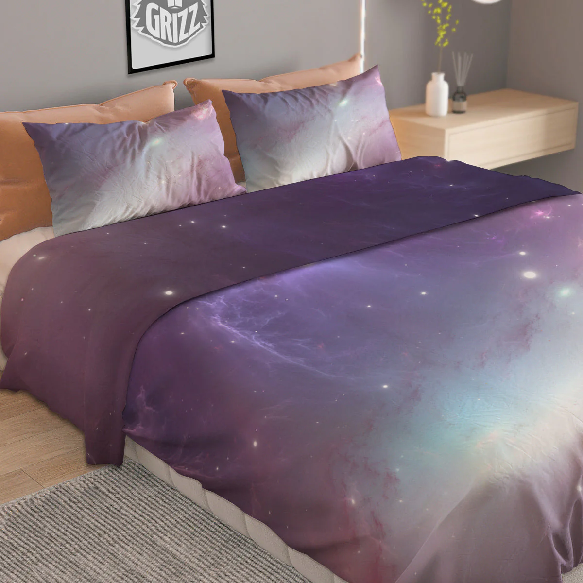 Space Cosmic Print Duvet Cover Bedding Set - Image 2
