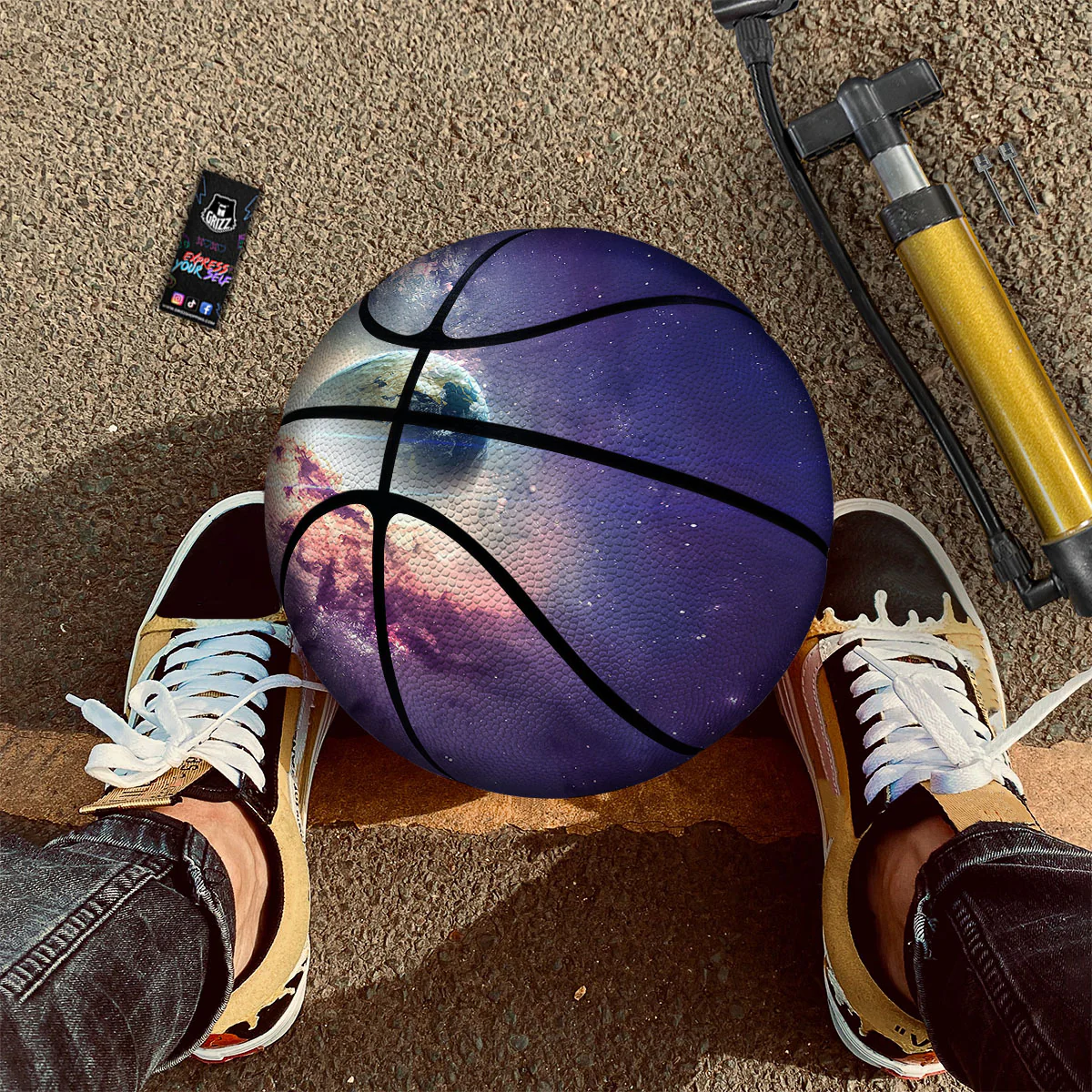 Space Endless Print Basketball - Image 2