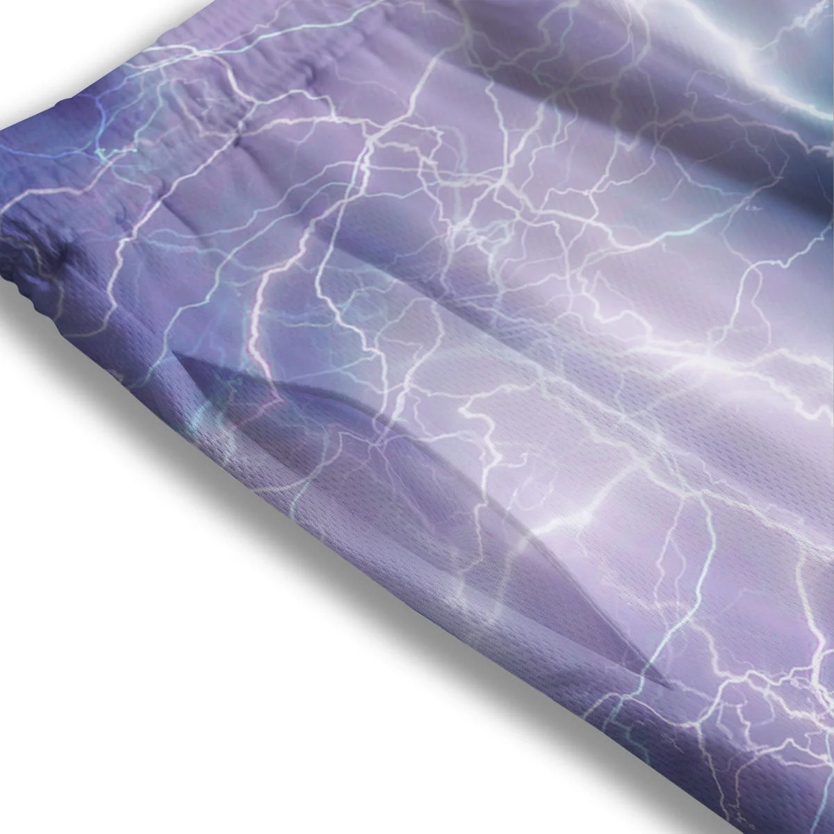 Spark Lightning Print Mesh Shorts - Image 3