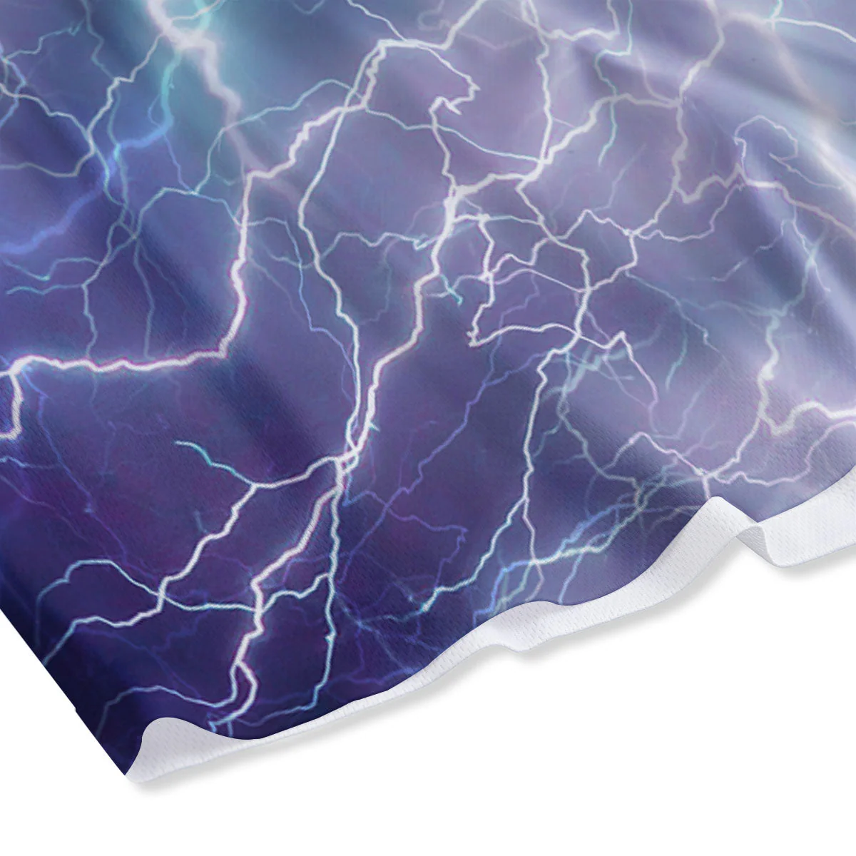 Spark Lightning Print Mesh Shorts - Image 4