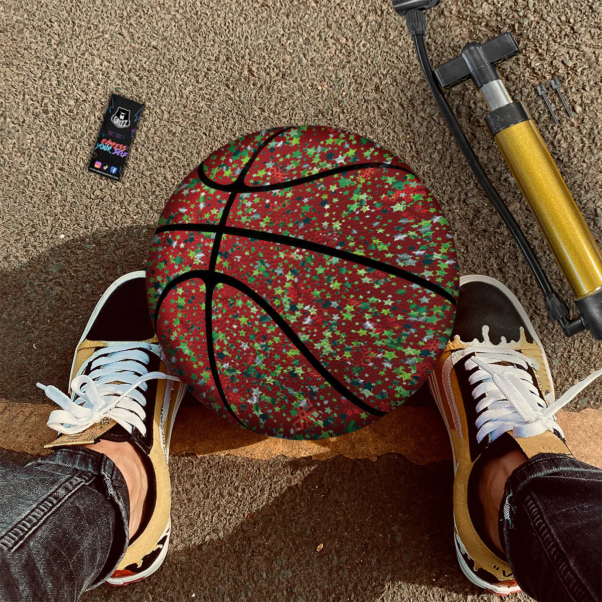 Sparkle Christmas Print Basketball - Image 2