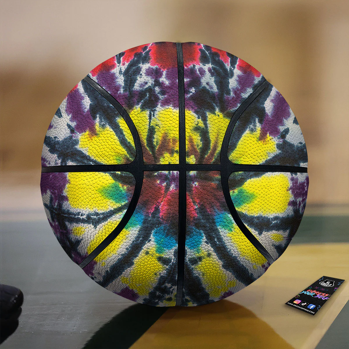 Spider Tie Dye Blue And Red Print Basketball