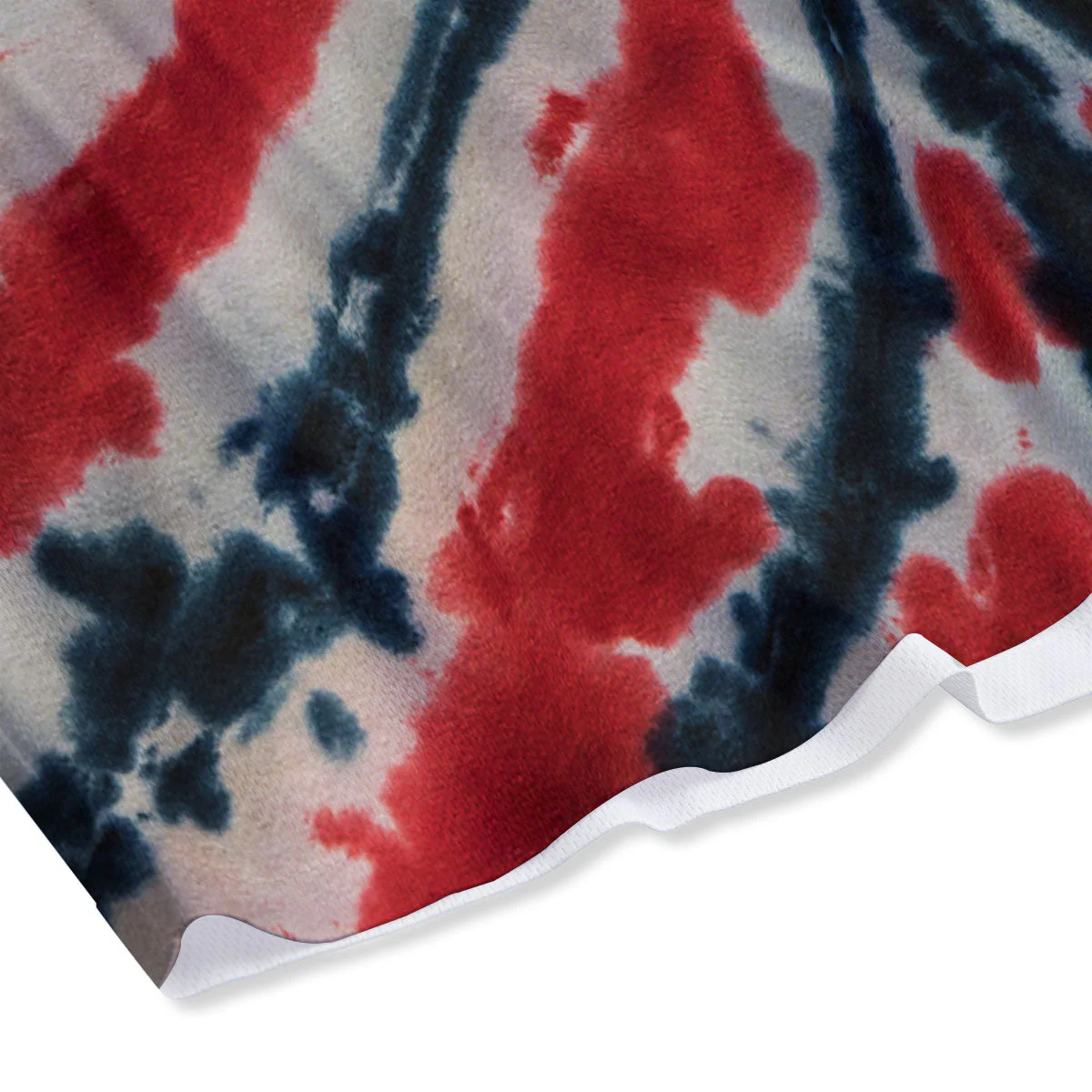 Spider Tie Dye Red And Black Print Mesh Shorts - Image 4