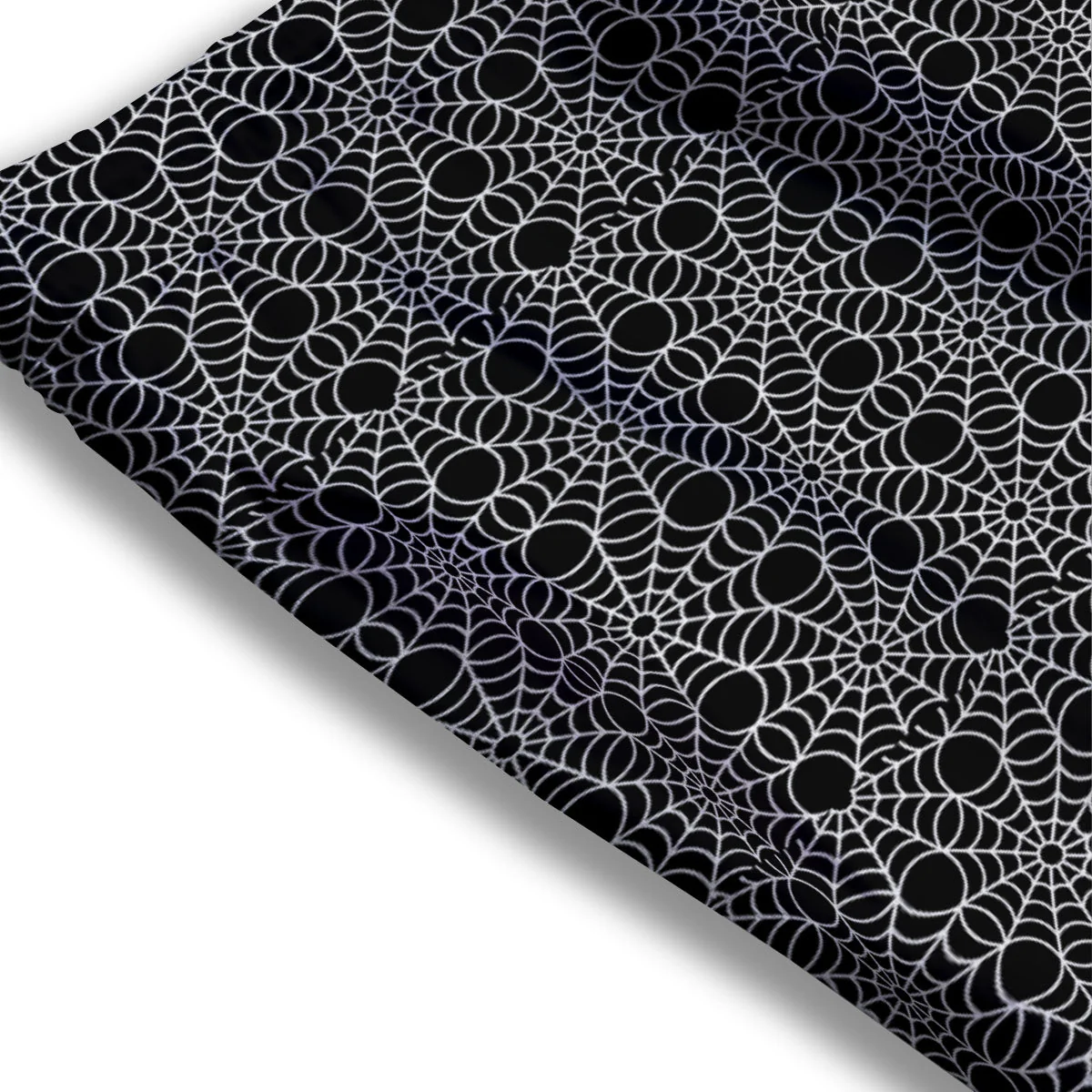 Spider Web Black Print Pattern Mesh Shorts - Image 3